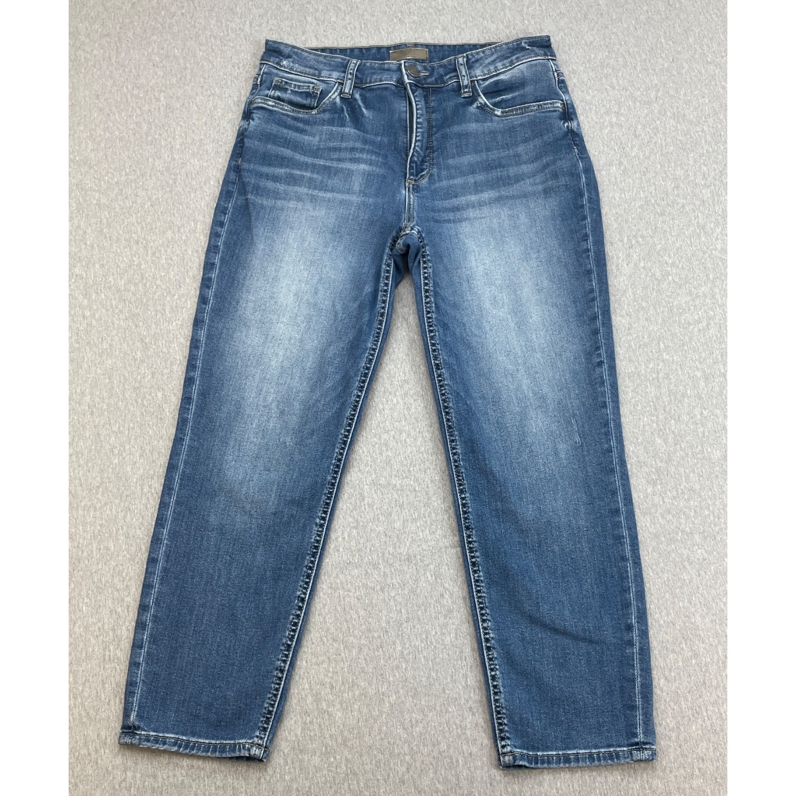 Kut From The Kloth Jeans Women 8 Blue Cotton Blend Stretch Naomi Straight Leg